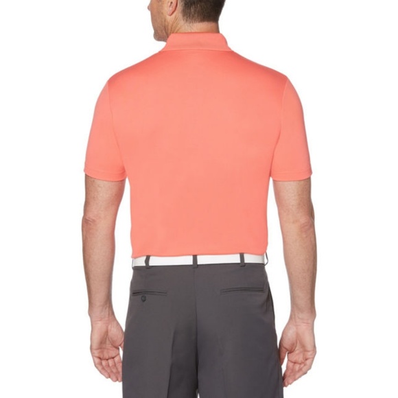 PGA TOUR Mens Short Sleeve Polo Shirt--Peach - Picture 3 of 3
